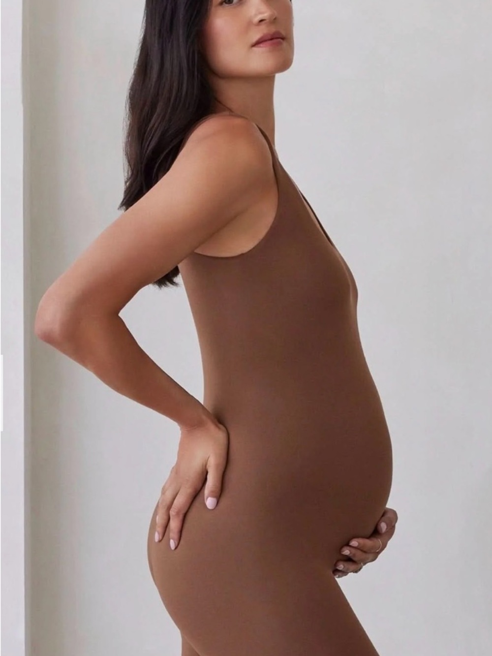 Bumpsuit The Cindy Brown Maternity Jumpsuit - Form-Fitting Comfort